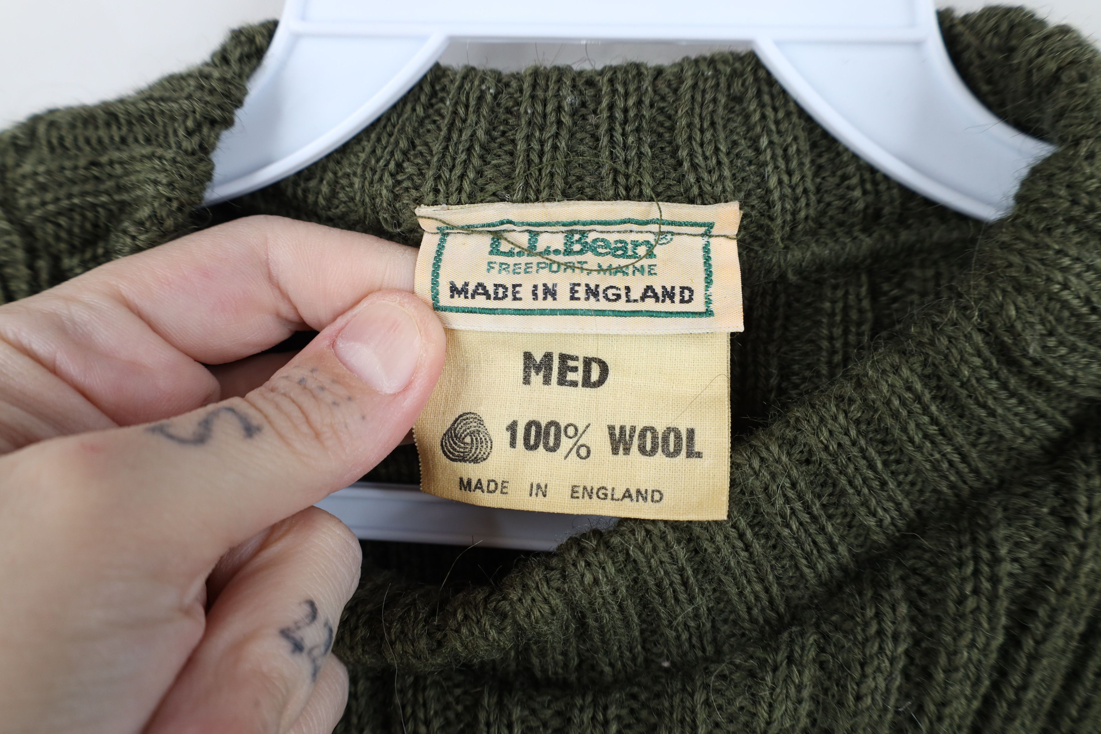 L.L. Bean × Vintage Vintage 70s LL Bean Wool Commando Military Sweater Green Size US M / EU 48-50 / 2 - 10 Thumbnail