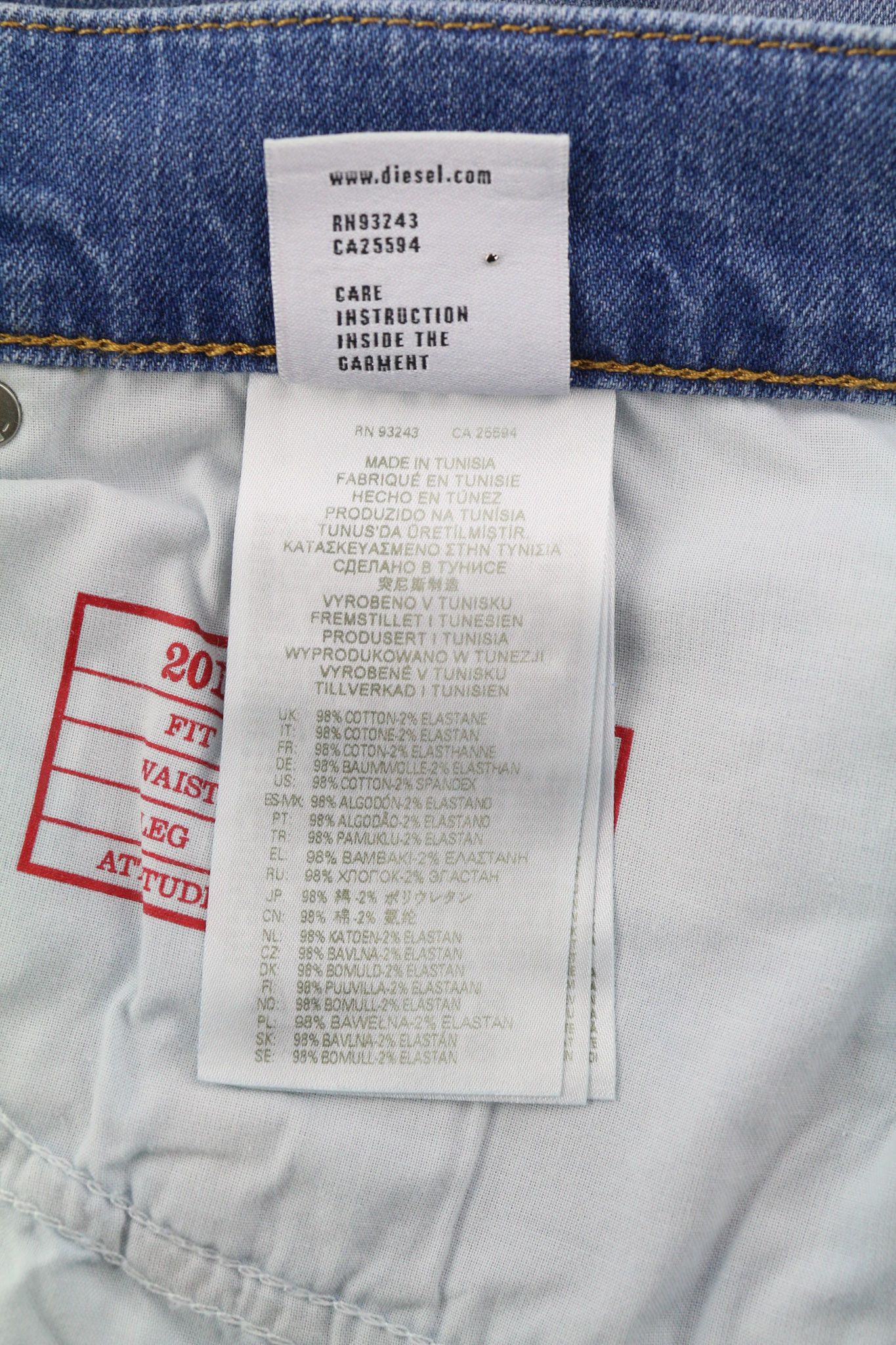 Diesel 2019 D-STRUKT 0EHAJ W40/L34 Slim Blue 40445 Size US 40 / EU 56 - 9 Thumbnail