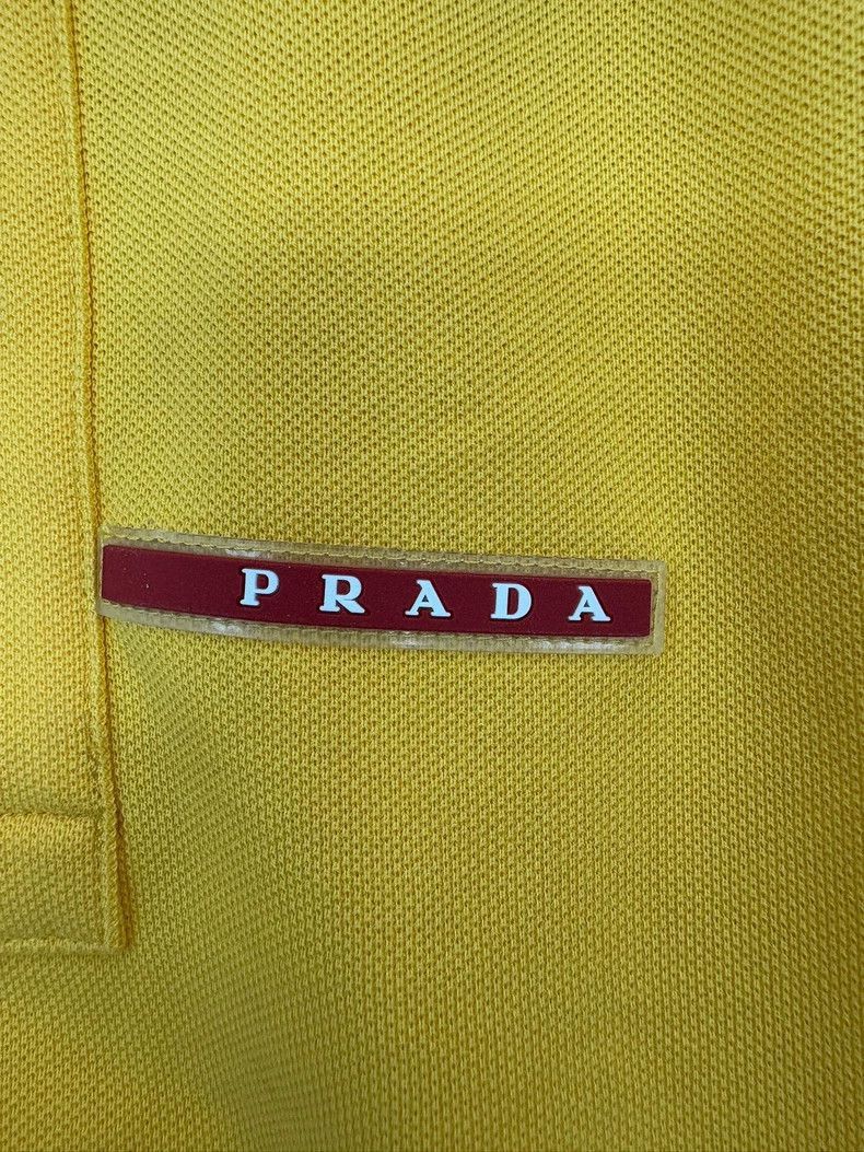 Prada Prada Yellow Short Sleeve Logo Polo Shirt -2505 Size US M / EU 48-50 / 2 - 3 Thumbnail
