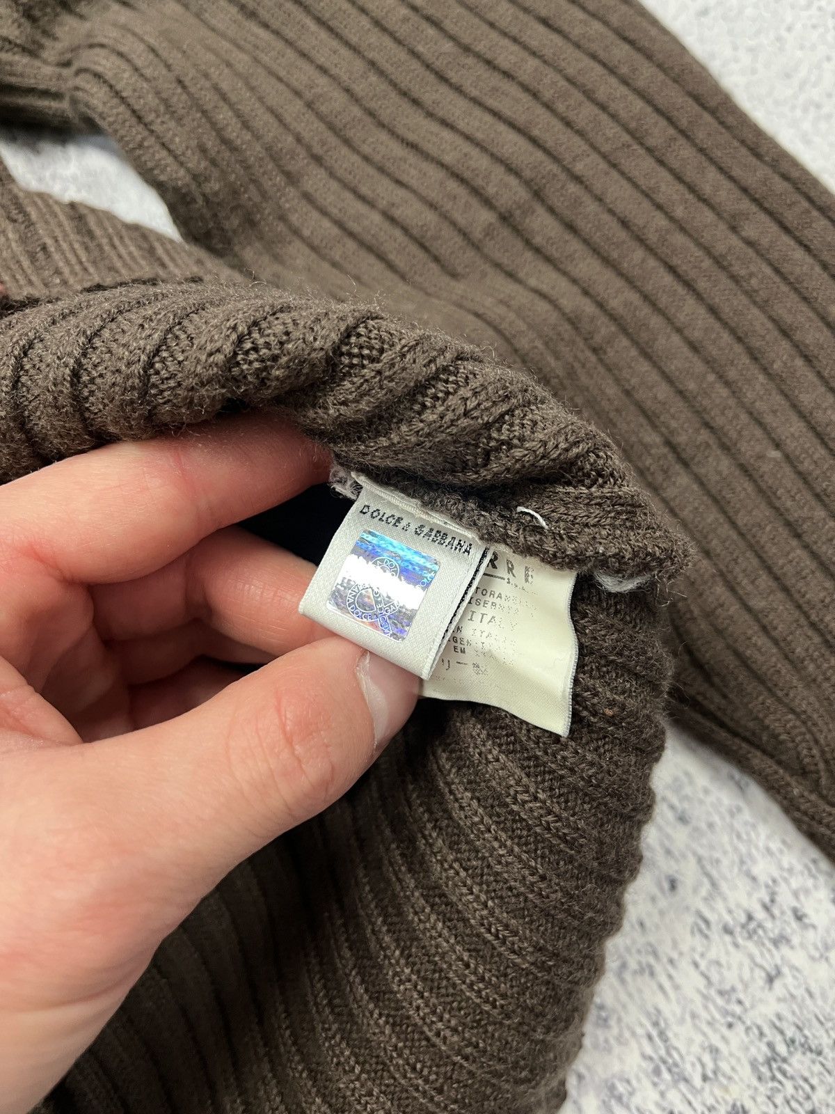 Dolce & Gabbana Vintage Y2K Dolce Gabbana Big Logo Avant Garde Knit Sweater Size US S / EU 44-46 / 1 - 8 Thumbnail