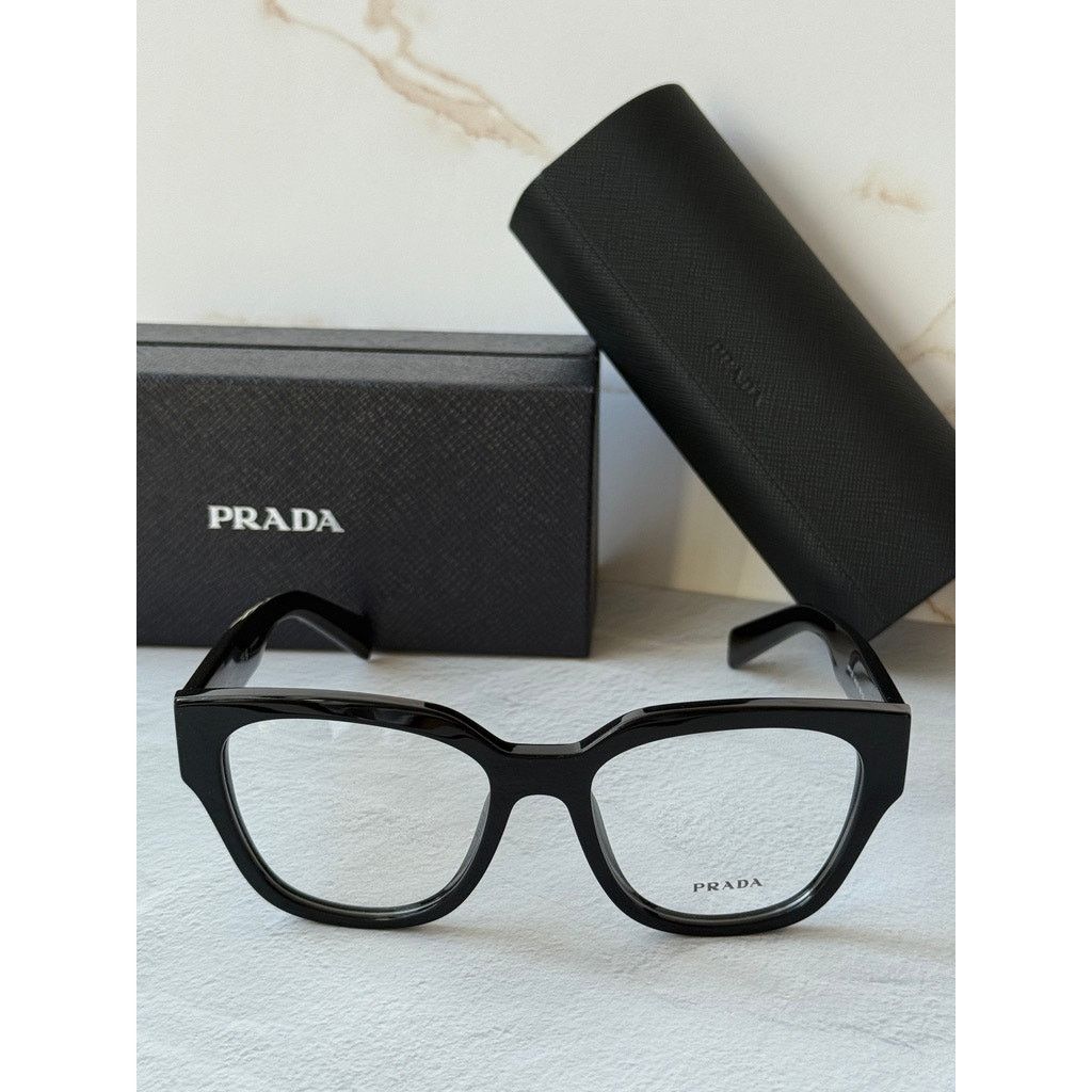 Prada NEW Prada PR C06V Black Cat Eye Eyeglasses Frames Size ONE SIZE - 4 Thumbnail
