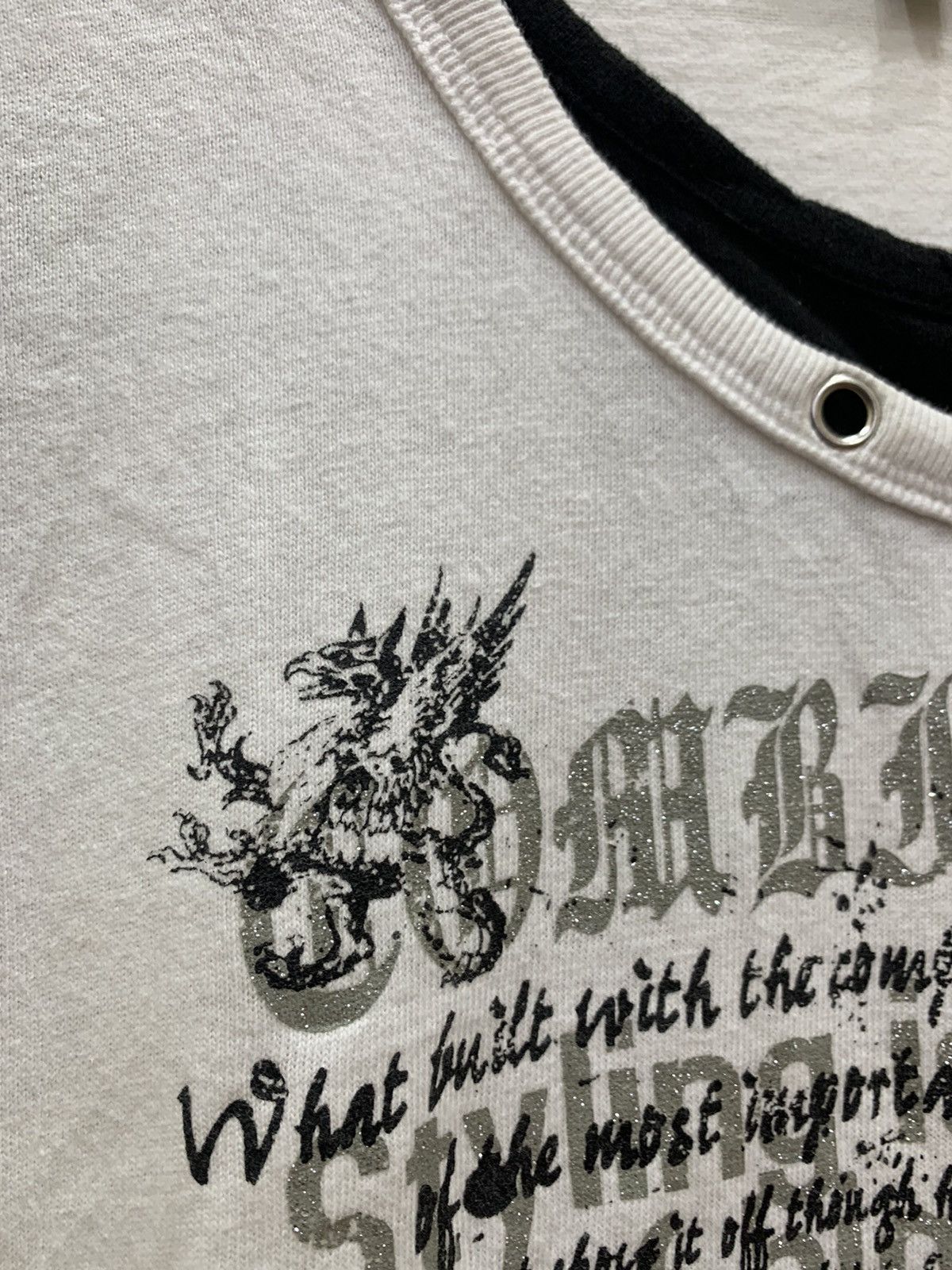 14th Addiction × Japanese Brand × KMRii Y2k Wild Life poem skull poem double layer punk tanktop Size US M / EU 48-50 / 2 - 4 Thumbnail