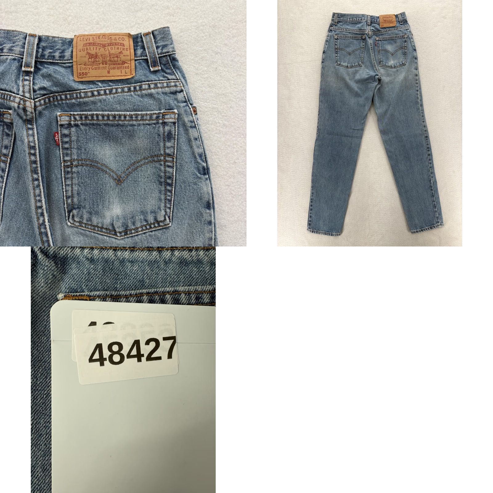 Levi's VINTAGE Levi's 550 Relaxed Tapered Jeans Juniors 11 Long Blue High Rise USA 90s Size 32" / US 10 / IT 46 - 9 Thumbnail