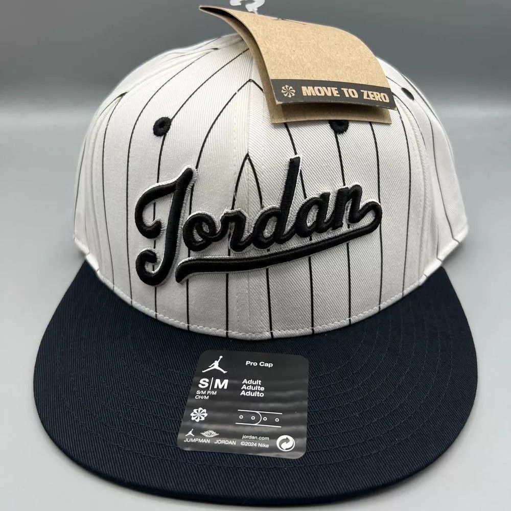 Air Jordan Hat Men S-M Baron 45 Pinstripes Jumpman Snap Back