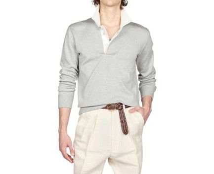 Tom Ford o1loc1c0724 TFK132 Polo Sweater in Grey Size US S / EU 44-46 / 1 - 1 Preview