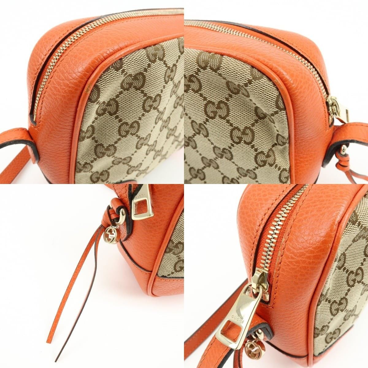 Gucci Gucci GG Canvas & Leather Crossbody Bag Orange Size ONE SIZE - 6 Thumbnail