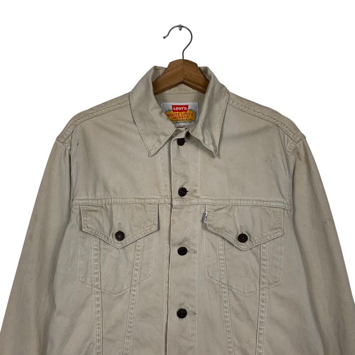 Levi's White Levis Trucker Jacket Size US S / EU 44-46 / 1 - 2 Thumbnail