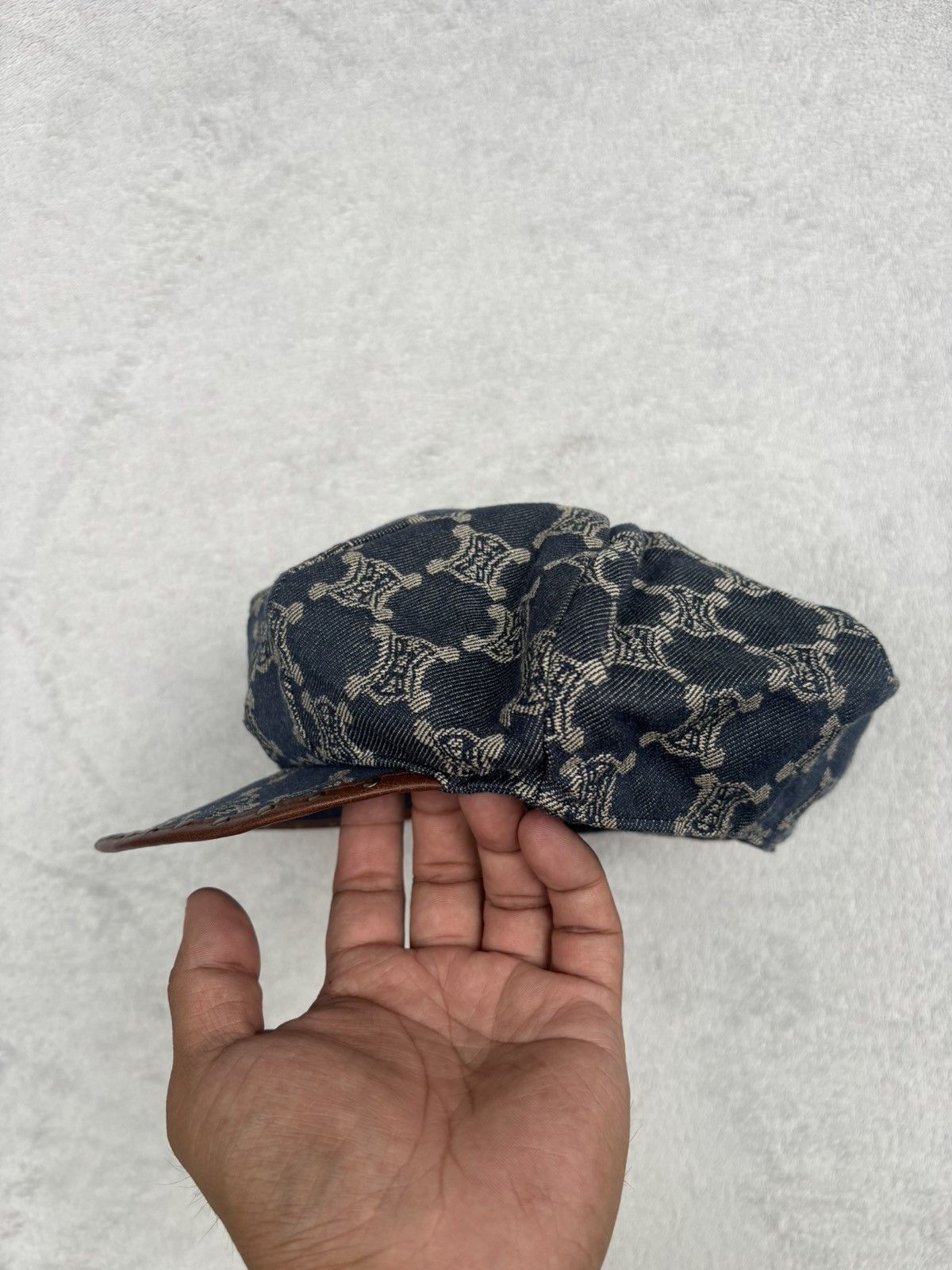 Celine Archive Celine Monogram Macadam Newsboy Cap Size ONE SIZE - 2 Thumbnail