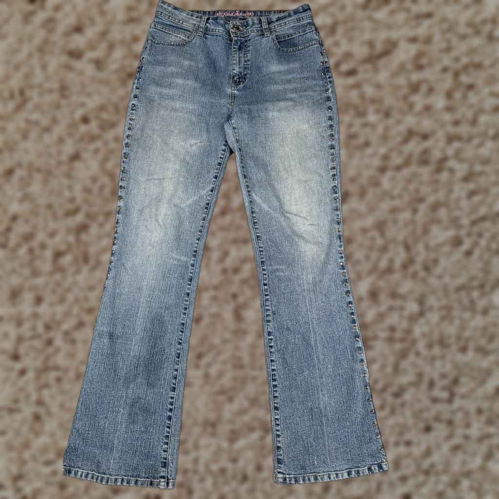 Vintage Kikit Jeans Womens 8 Blue Denim Bootcut Mid Rise Cotton Blend 28x31 Jeans Bootcut Womens 8 Blue Denim Distressed Stretch Size 30" / US 8 / IT 44 - 1 Thumbnail