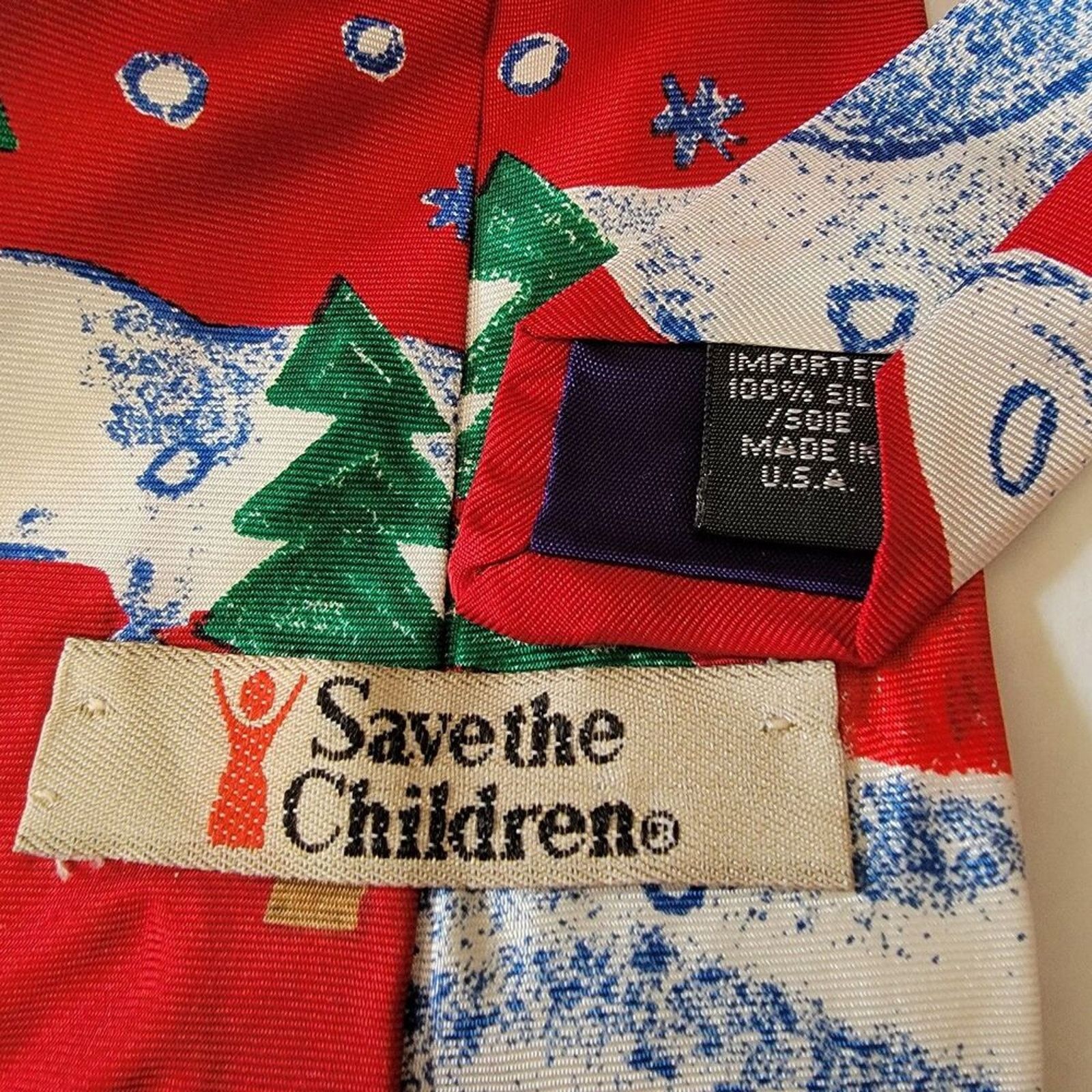 Other Save The Children Christmas Tie "Here Comes Santa" By Laura Size ONE SIZE - 4 Thumbnail