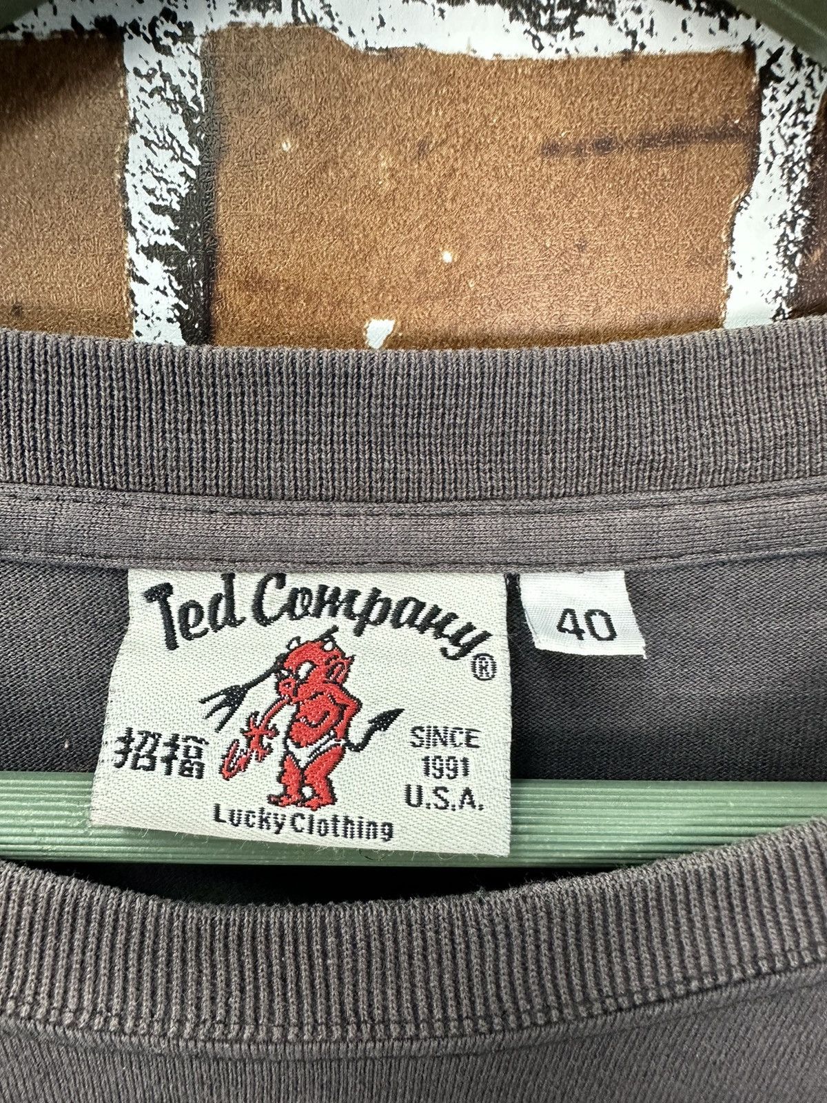 Tedman Vintage Ted Company Devils Motorcycle Sunfaded Shirt A907 Size US M / EU 48-50 / 2 - 13 Thumbnail
