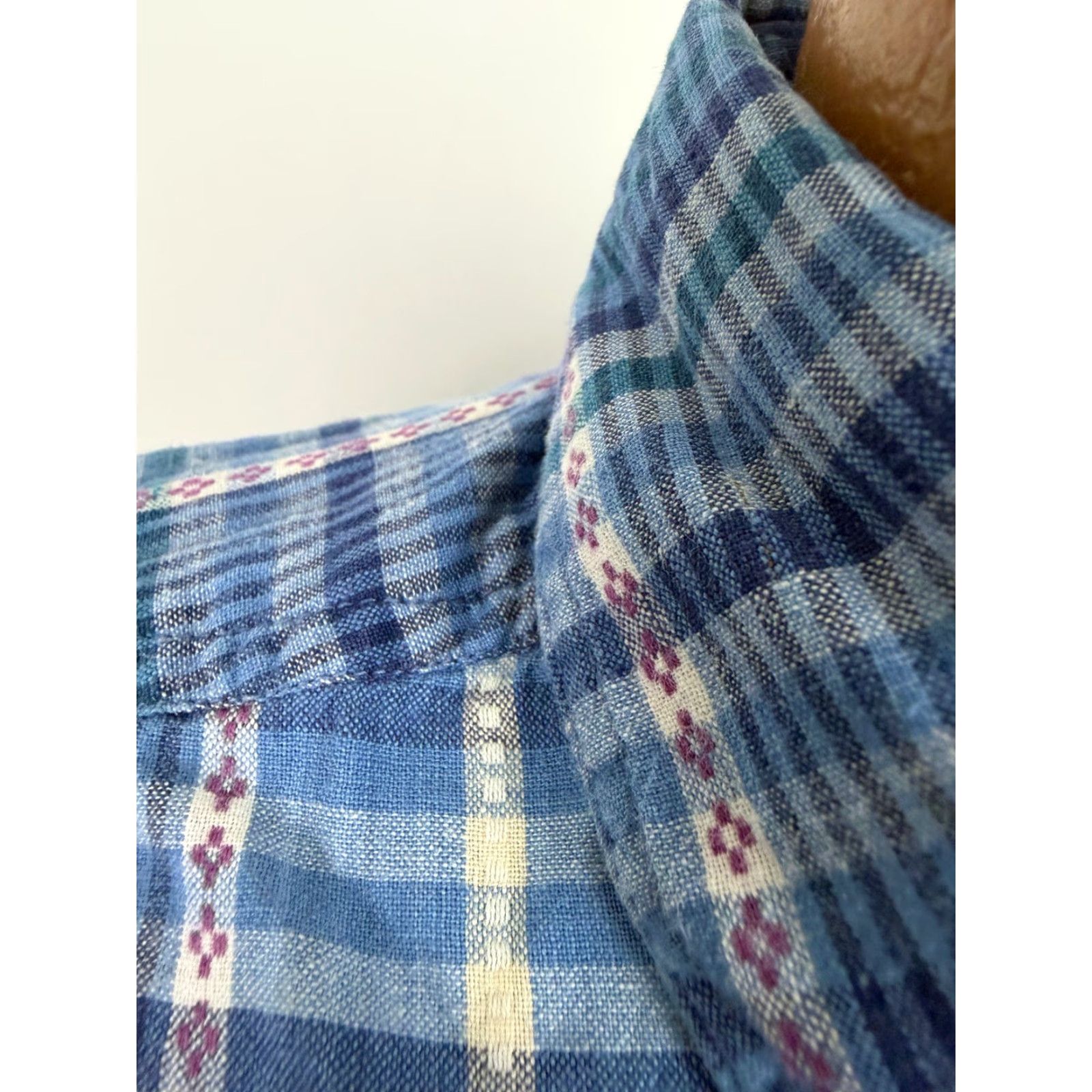 Vintage VINTAGE Honors 90s Button-Up Shirt Men Medium Blue Plaid Cotton Lightweight Hipster Size US M / EU 48-50 / 2 - 5 Thumbnail