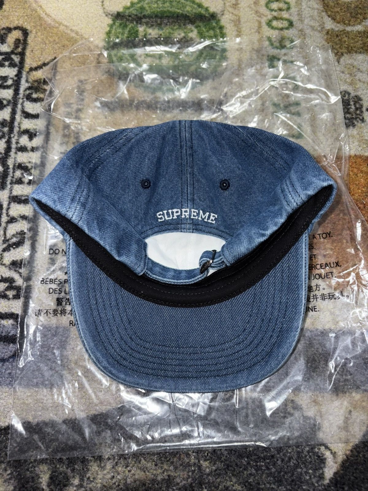 Supreme Supreme Splatter 6-Panel Hat Denim Blue Size ONE SIZE - 3 Thumbnail