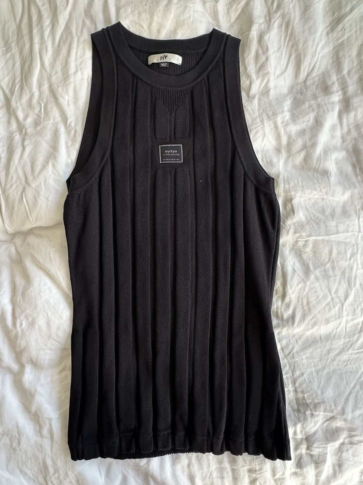 Eytys High Neck Sleeveless Eytys Stretchy Viscose Ribbed Tank Size US XL / EU 56 / 4 - 1 Thumbnail