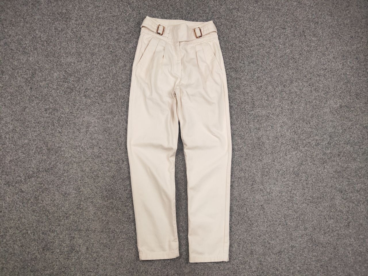 Sezane Sezane Paris Design Beige Denim Jeans with belt Size 34" / US 12 / IT 48 - 7 Thumbnail