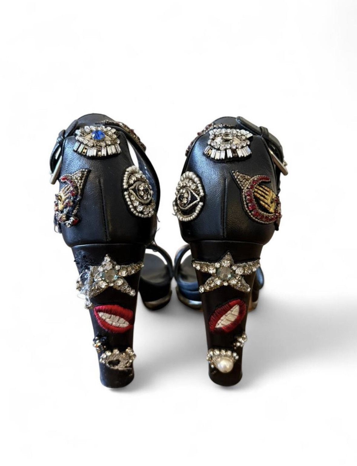 Rare Alexander McQueen Embroidered Obsession Heels
