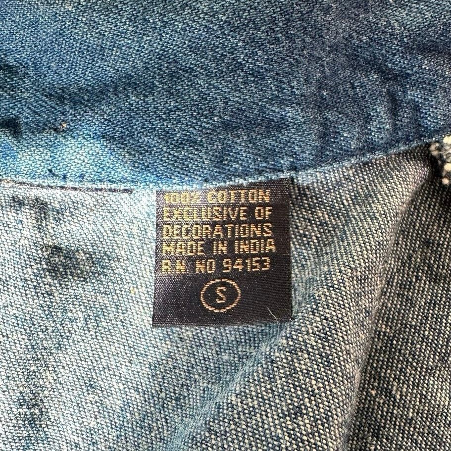 Other unbranded denim embroidered floral button up jacket Size S / US 4 / IT 40 - 3 Thumbnail