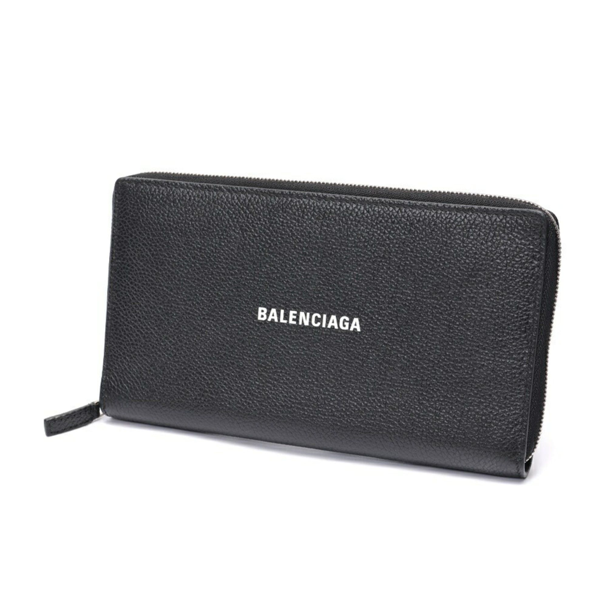 Balenciaga Balenciaga Round Zip Continental Wallet 594317 Leather Black Size ONE SIZE - 1 Thumbnail