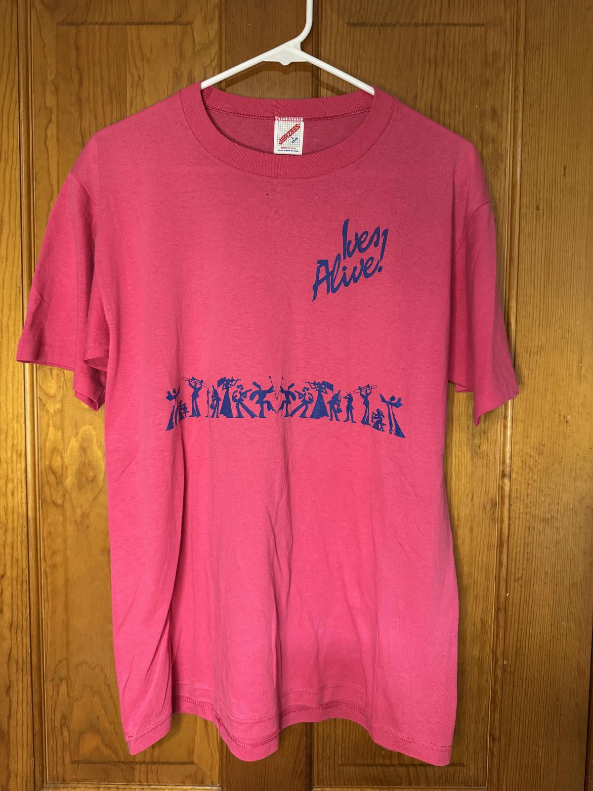 Jerzees Jerzees Men's Pink 'Stay Alive!' Graphic T-Shirt Size ONE SIZE - 1 Thumbnail