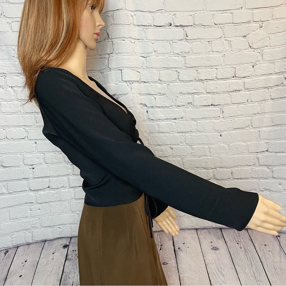 Zara New Zara Black Ruched Cut-out Top Blouse Size S Size S / US 4 / IT 40 - 4 Thumbnail