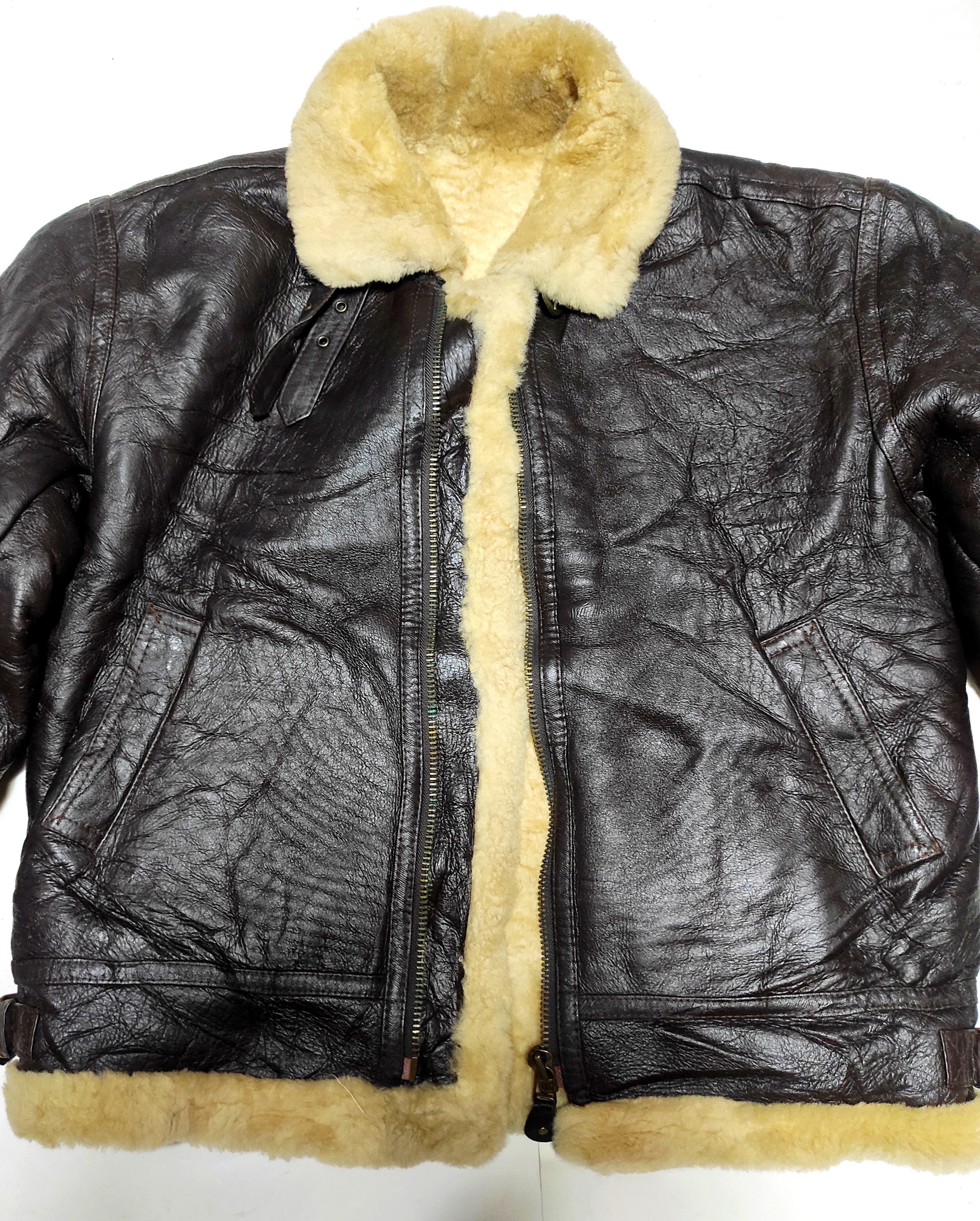 🇺🇸VTG AVIREX AVIATOR TYPE B3 SHEARLING SHEEPSKIN