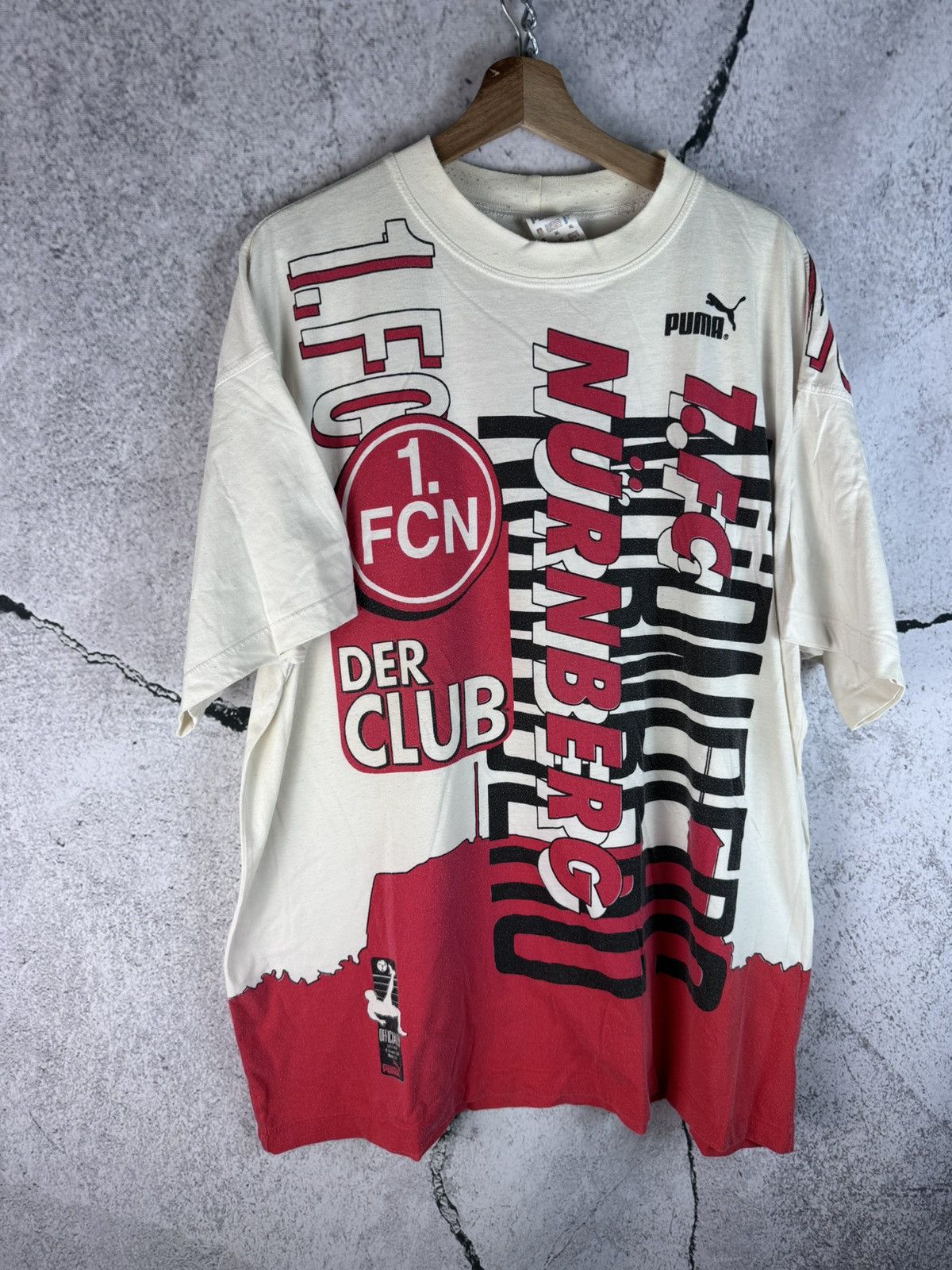 Nutmeg 90s FC Nürnberg Nutmeg AOP T Shirt RARE Size US XL / EU 56 / 4 - 1 Thumbnail