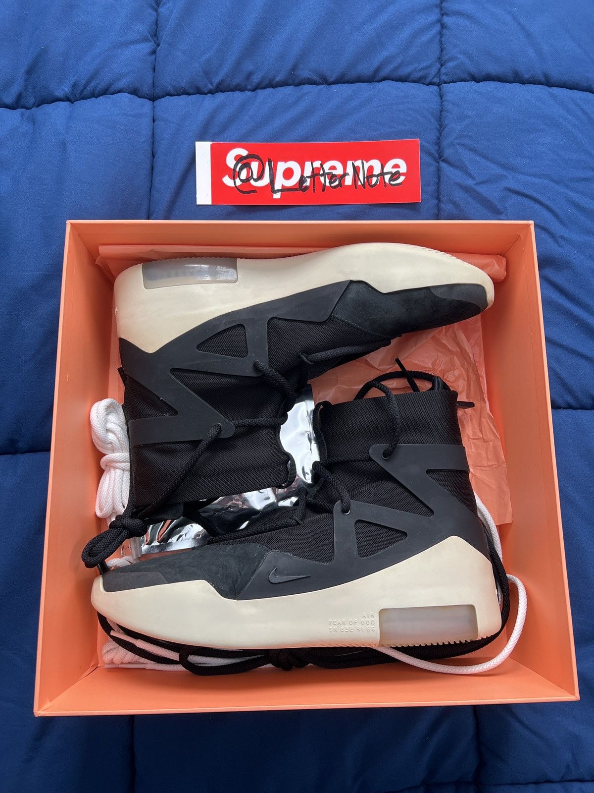 Fear of God × Nike Air Fear of God 1 ‘Black’ Size US 10 / EU 43 - 1 Thumbnail