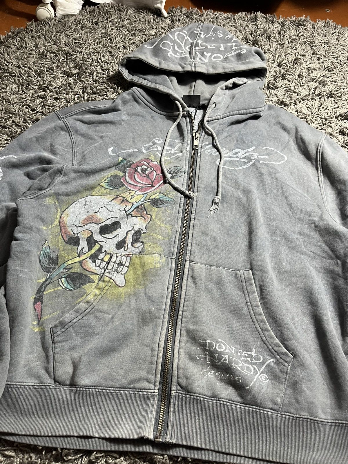 Christian Audigier Ed Hardy x Urban Outfitters Zip Hoodie Oversized Y2K Size US M / EU 48-50 / 2 - 2 Thumbnail