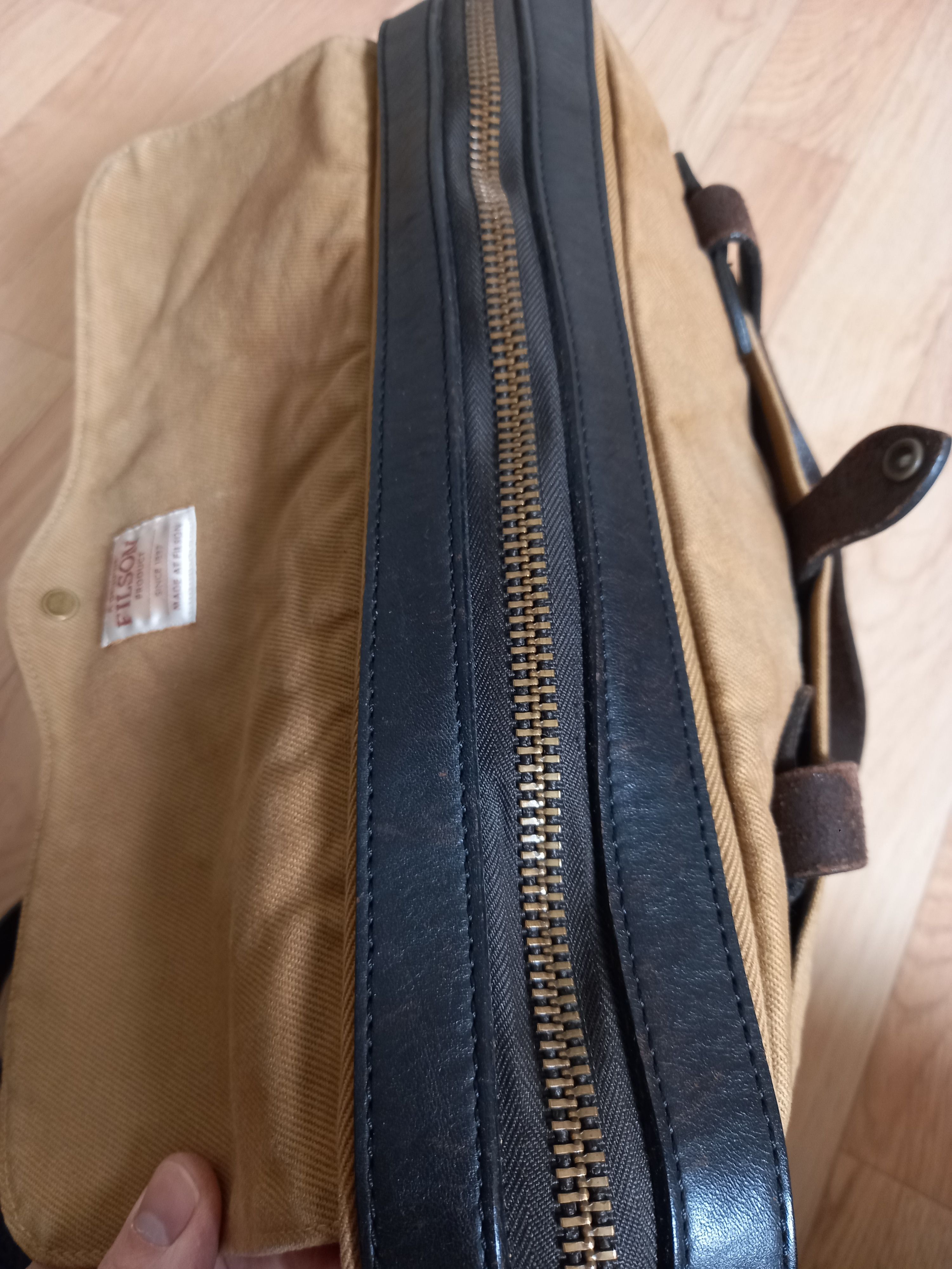 Filson Filson Rugged Twill 256 Briefcase - Tan (Made in USA) Size ONE SIZE - 6 Thumbnail
