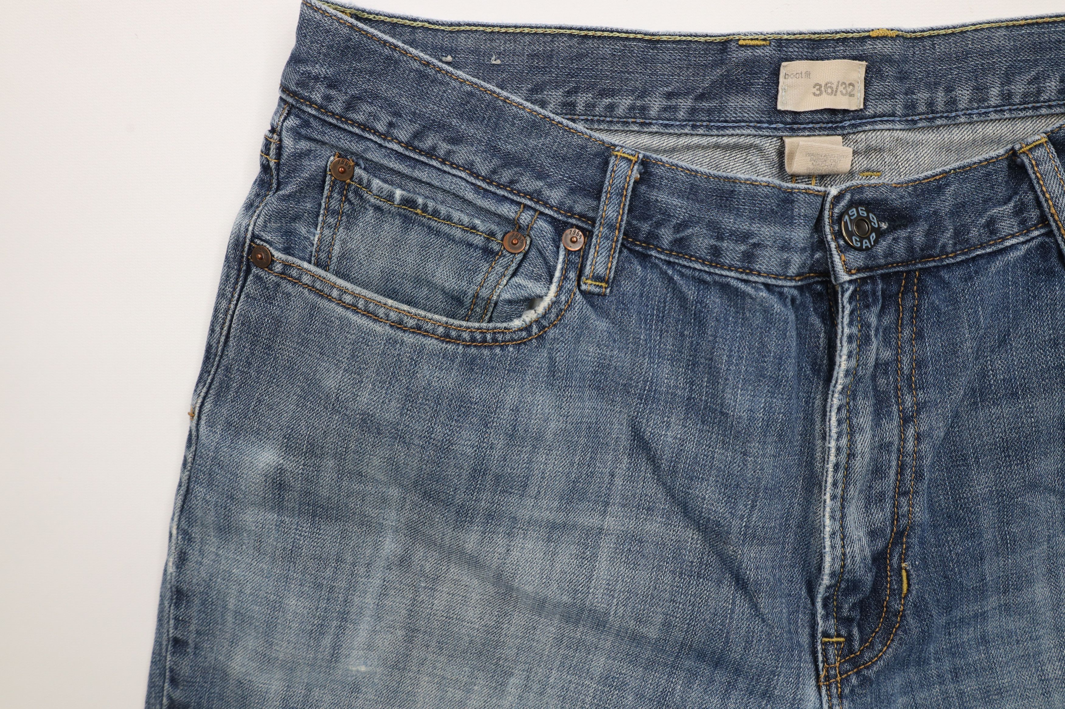 Gap × Vintage Vintage Y2K Gap Flared Wide Leg Boot Cut Denim Jeans Blue Size US 36 / EU 52 - 9 Thumbnail