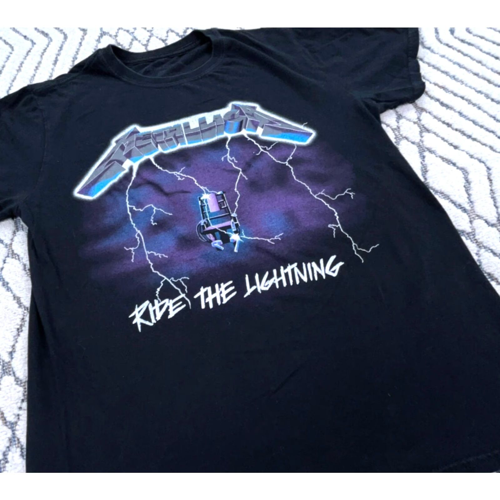 Etro Metallica Shirt Men Medium Black Band Tee T Concert Rock Retro Lightning Size US M / EU 48-50 / 2 - 4 Thumbnail