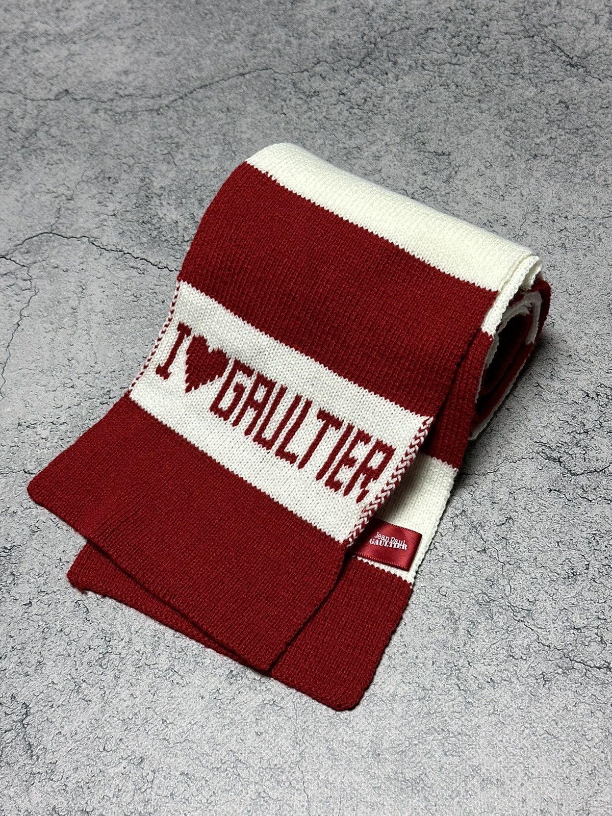 Jean Paul Gaultier ❤️‍🔥Jean Paul Gaultier JPG Striped Scarf Unisex Size ONE SIZE - 6 Thumbnail