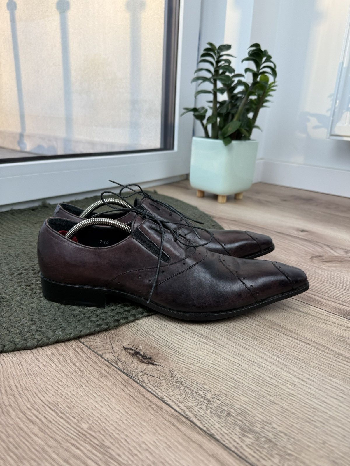 Francesco Smalto × Vintage Francesco Smalto Brown Derby Oxford Leather Shoes Size US 9 / EU 42 - 6 Thumbnail