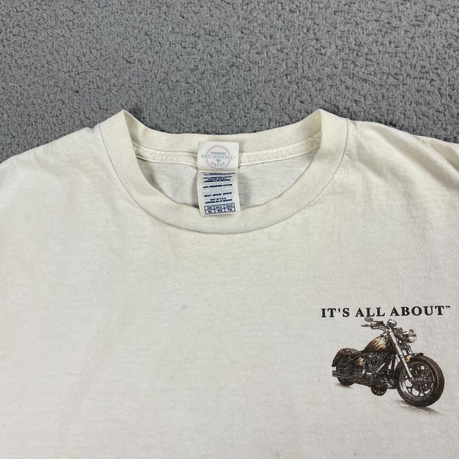 Delta Vintage Its All About Motorcycles T-Shirt Double Sided White Size US XL / EU 56 / 4 - 4 Thumbnail