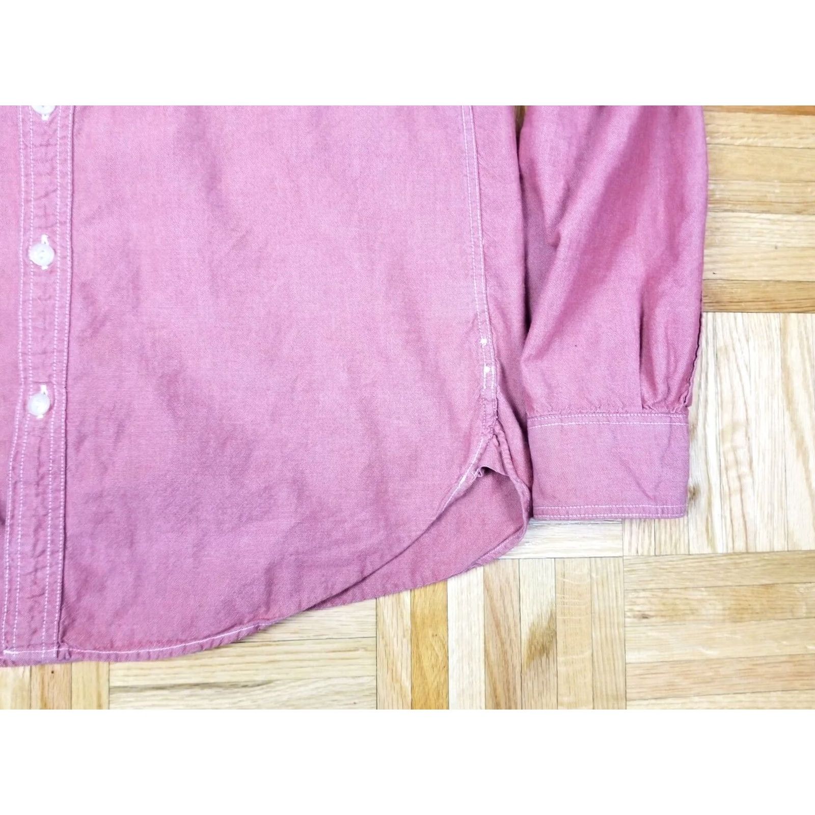 J.Crew VINTAGE J.CREW CHAMBRAY CHIN STRAP WORK SHIRT M SHIRT RED BUTTON 30' STYLE GUSSET Mens Size US M / EU 48-50 / 2 - 3 Thumbnail