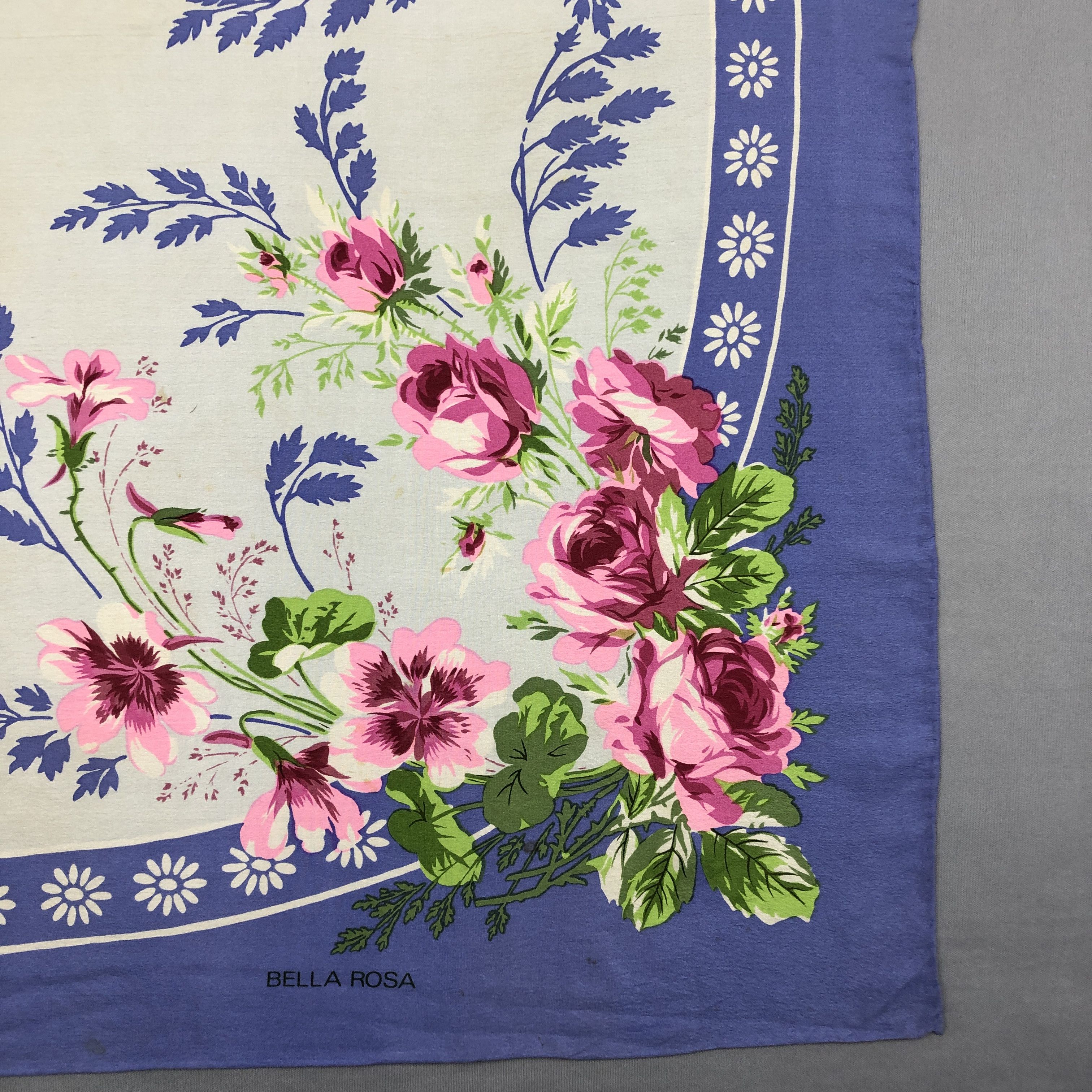 Japanese Brand Vintage Bella Rosa SILK Scarf Twill Stole Wraps Scarves Size ONE SIZE - 5 Thumbnail
