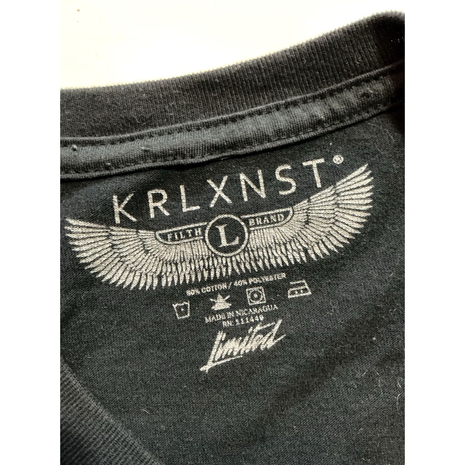 J Brand KRLXNST Filth Brand Sketchy Drugs Going To Die Black Graphic S/S T-Shirt L Mens Shirt Size Large Size US L / EU 52-54 / 3 - 5 Thumbnail
