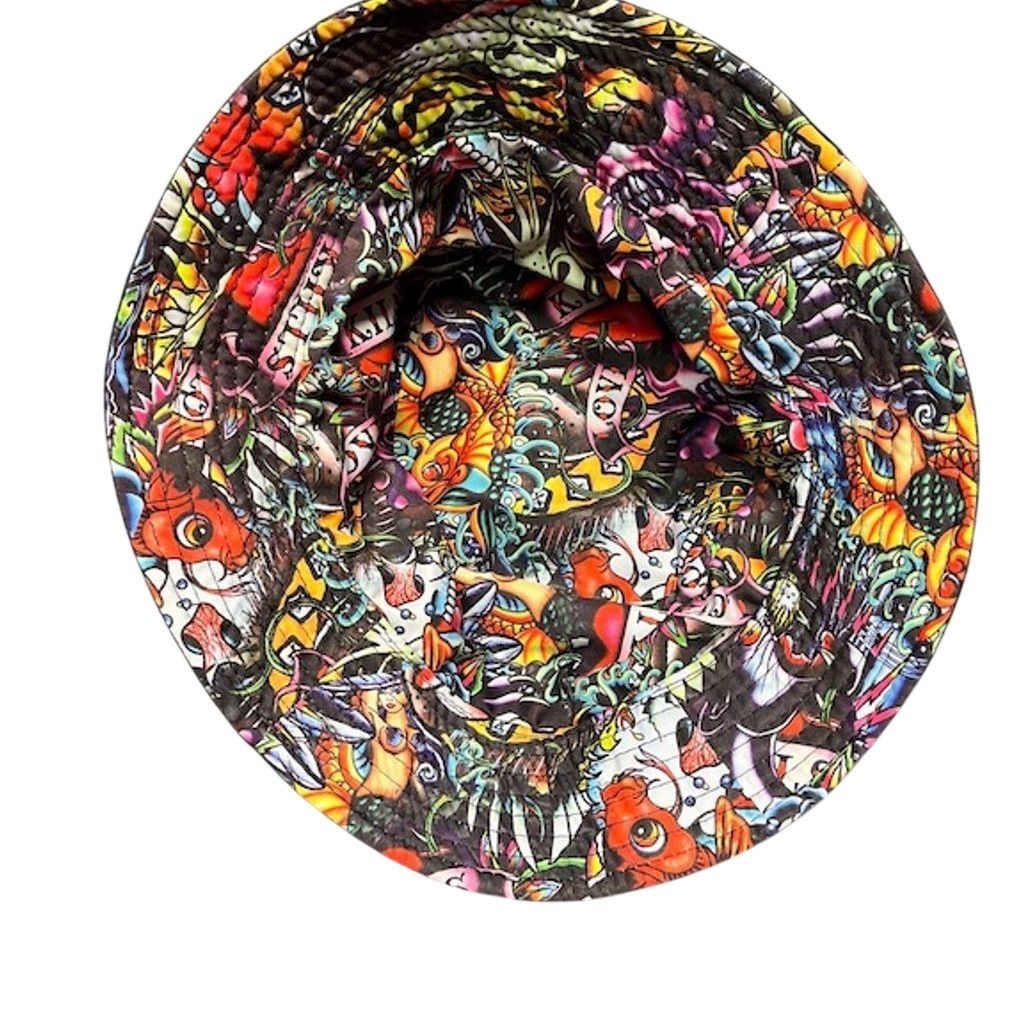 Ed Hardy Y2K Ed Hardy Unisex Reversible Bucket Hat Tattoo Art & Black Size ONE SIZE - 5 Thumbnail