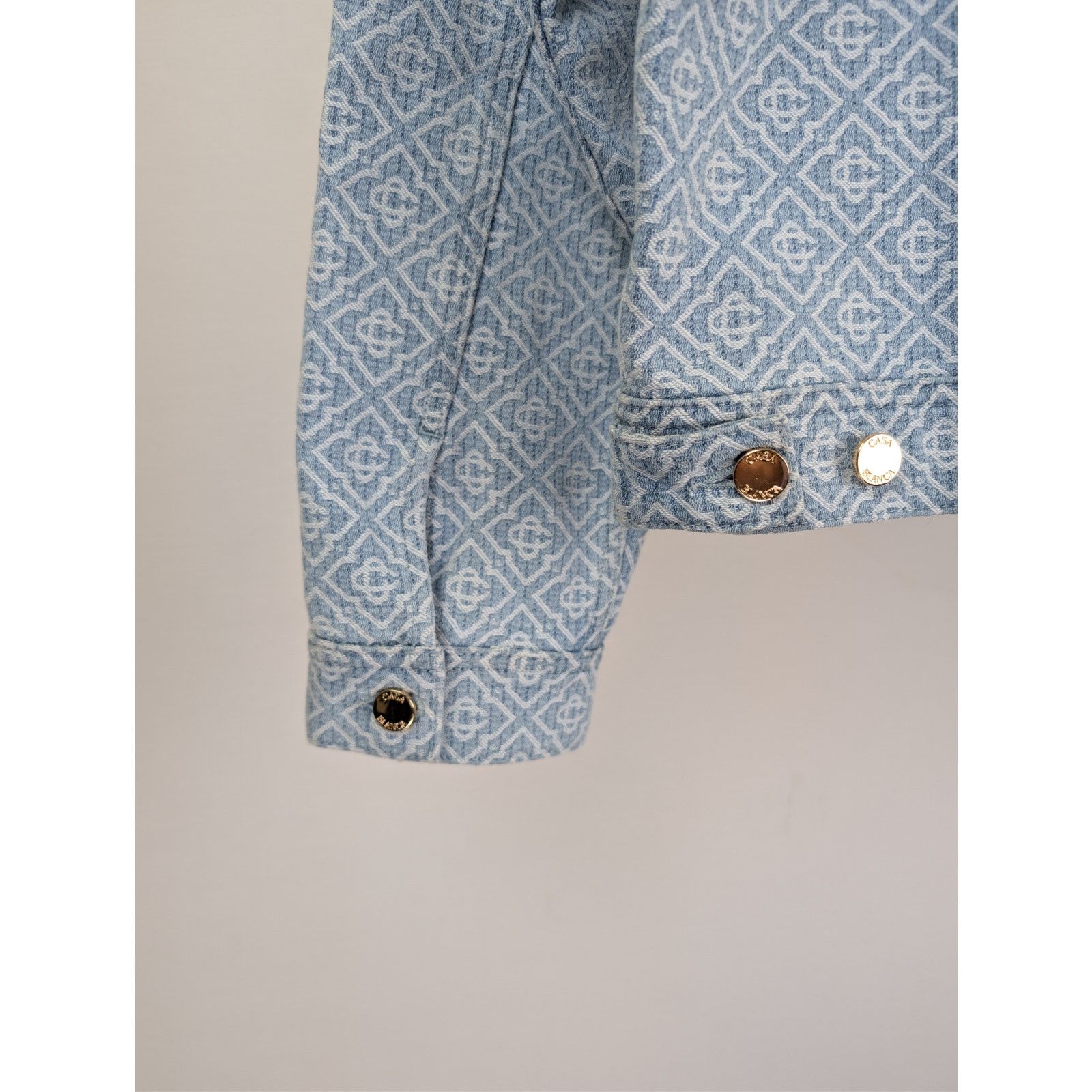 Casablanca o1rshd1 Monogram Denim Jacket in Blue Size US M / EU 48-50 / 2 - 15 Thumbnail