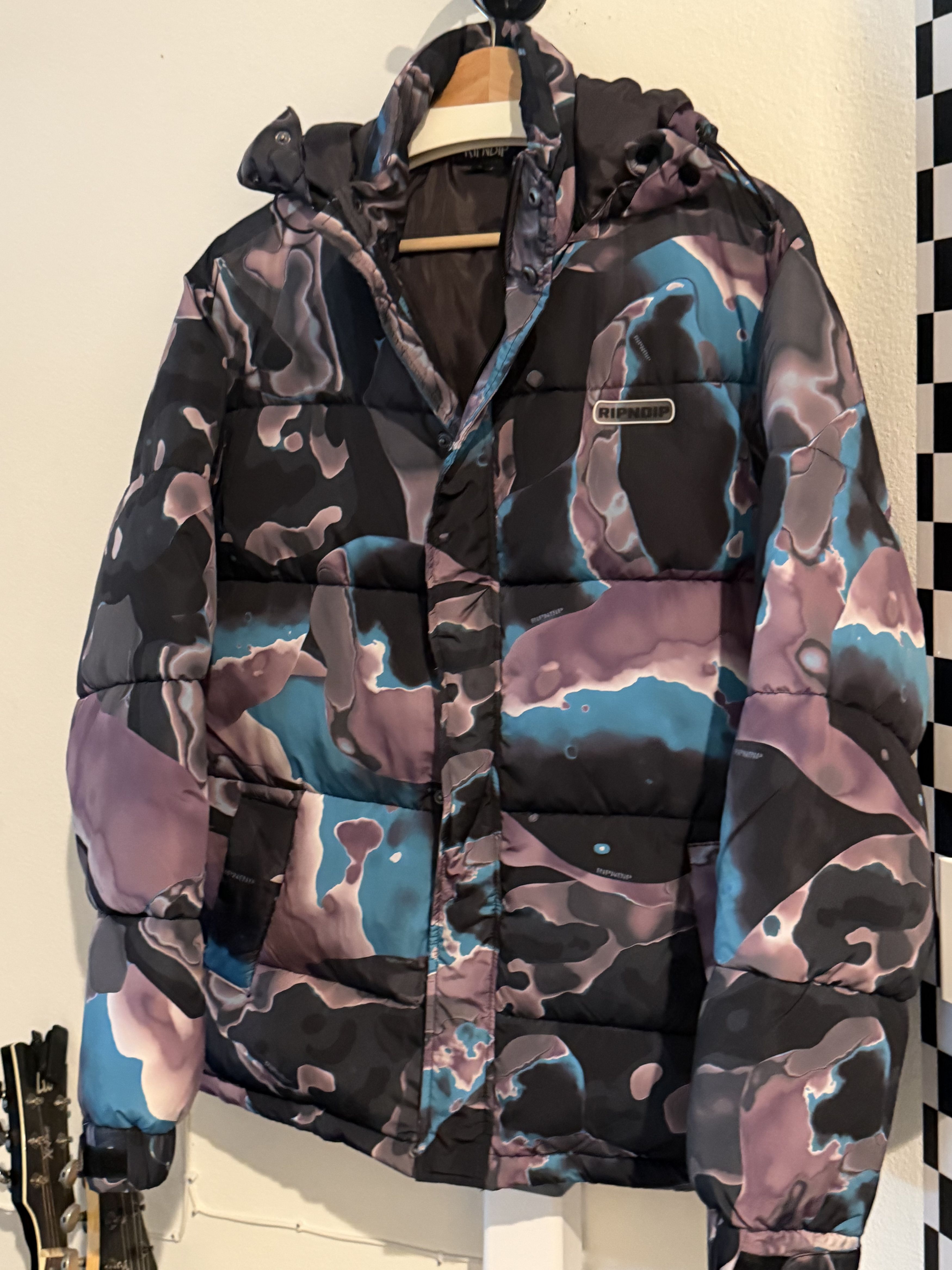 RIPNDIP Zip Up Waterproof Coat w/ Removable Hood Size US L / EU 52-54 / 3 - 4 Thumbnail