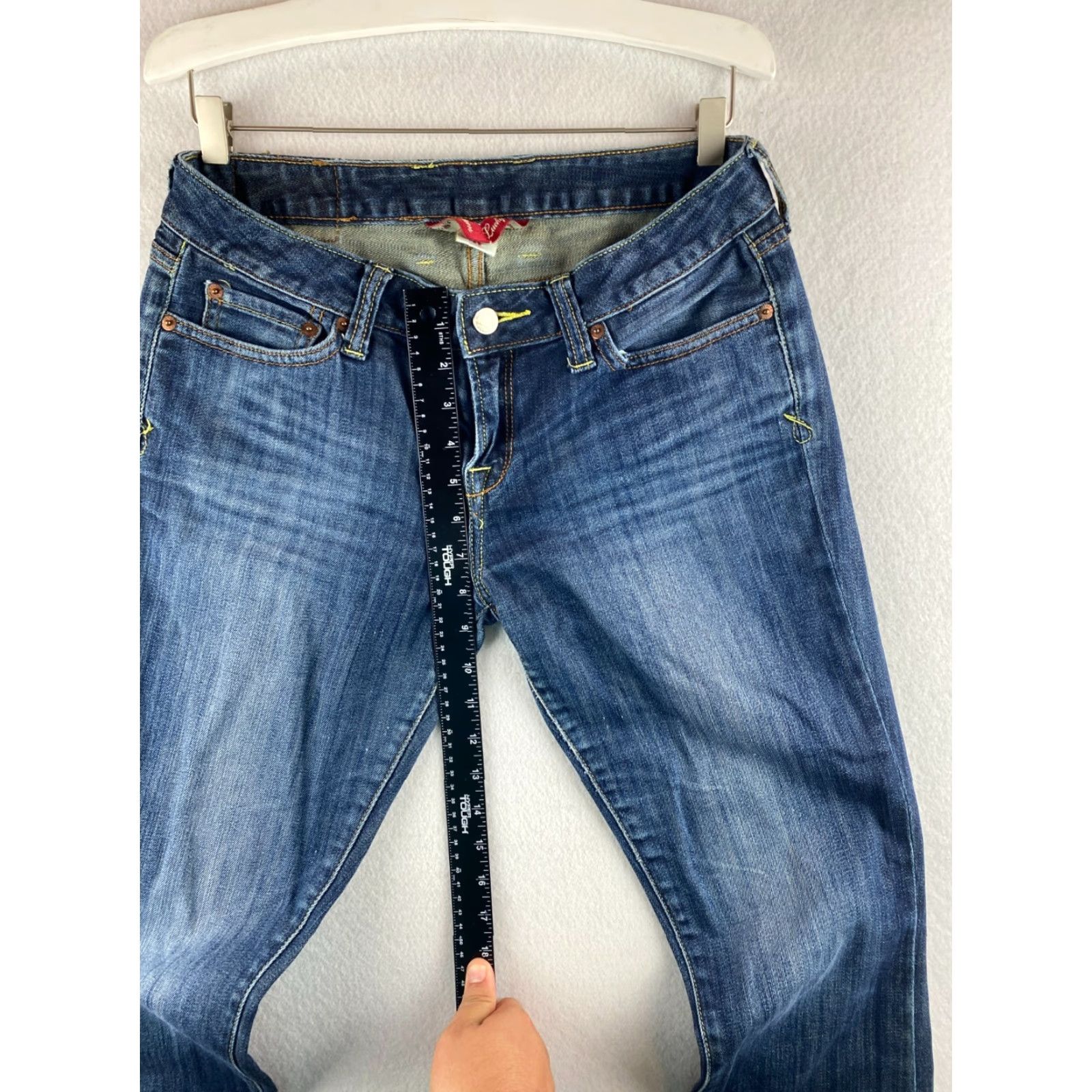Lucky Brand Lucky Brand Jeans Womens 6 Bootcut Mid-Rise Denim Distressed Blue 31in Inseam 5-Pocket Regular Size 6 Womens Size 28" / US 6 / IT 42 - 4 Thumbnail