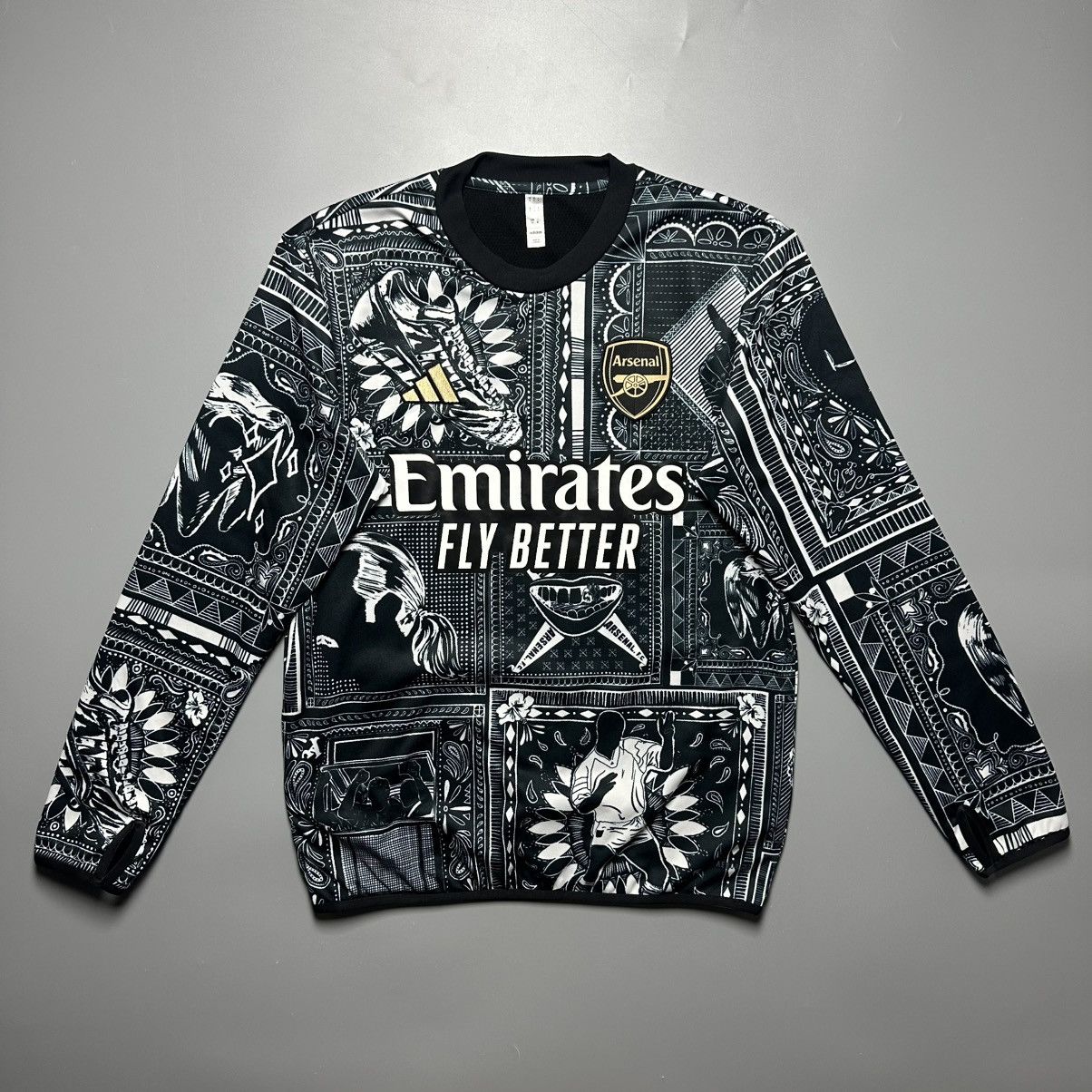 Adidas ARSENAL ADIDAS IAN WRIGHT 2023/24 SOCCER PRE MATCH WARM TOP Size US S / EU 44-46 / 1 - 1 Thumbnail