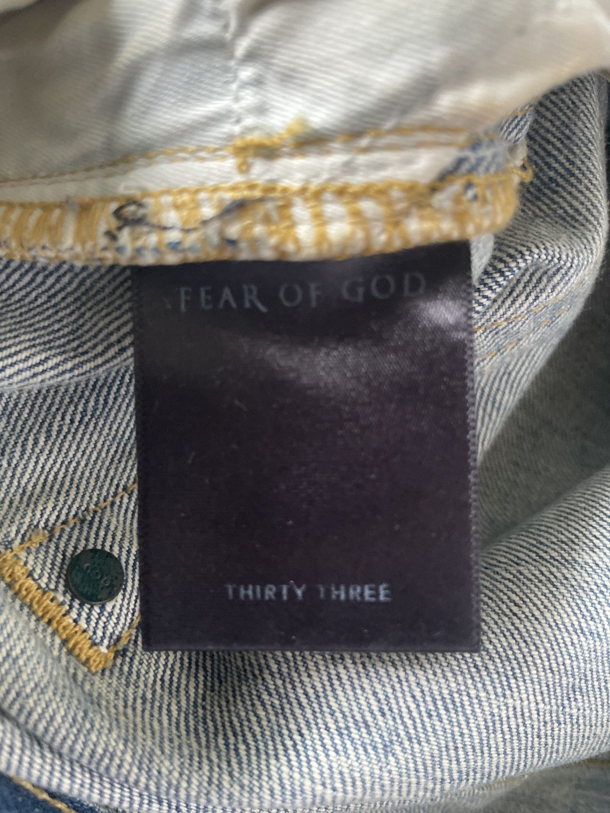 Fear of God RARE Fear of God Indigo Denim Pants jeans 33 mint essentials Size US 33 - 11 Thumbnail