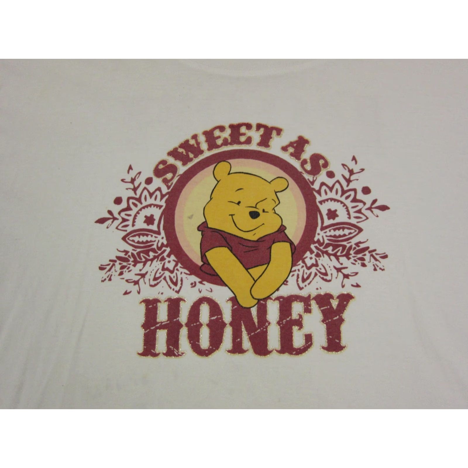 Disney Disney Winnie the Pooh Shirt Womens 3X White Crew Neck Short Sleeve Cotton T-Shirt Casual Easy Care All Seasons 90s Classic Size XXL / US 16-18 / IT 52-54 - 2 Thumbnail