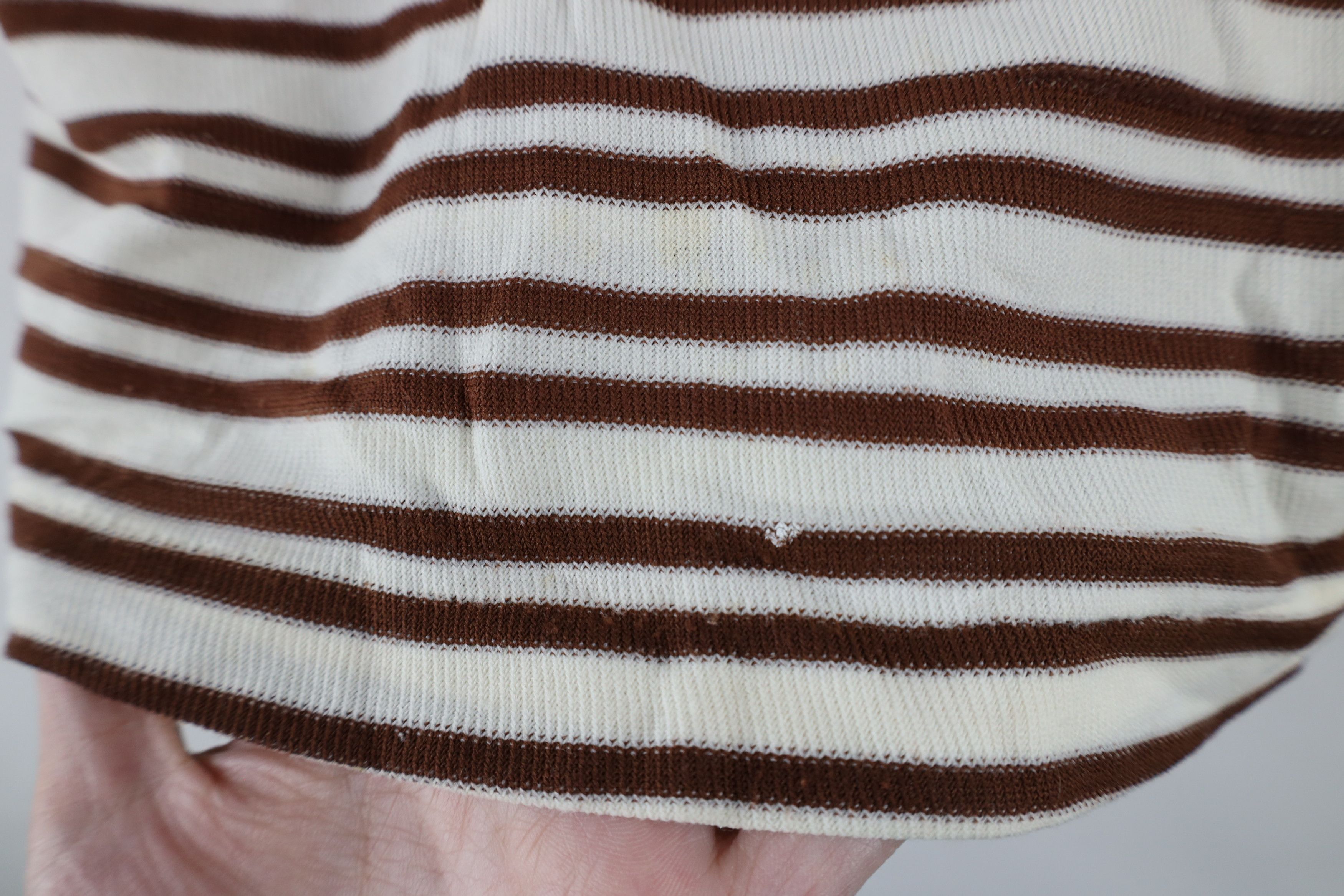 Vintage Vintage 70s Streetwear Knit Tank Top T-Shirt Brown White Size M / US 6-8 / IT 42-44 - 7 Thumbnail