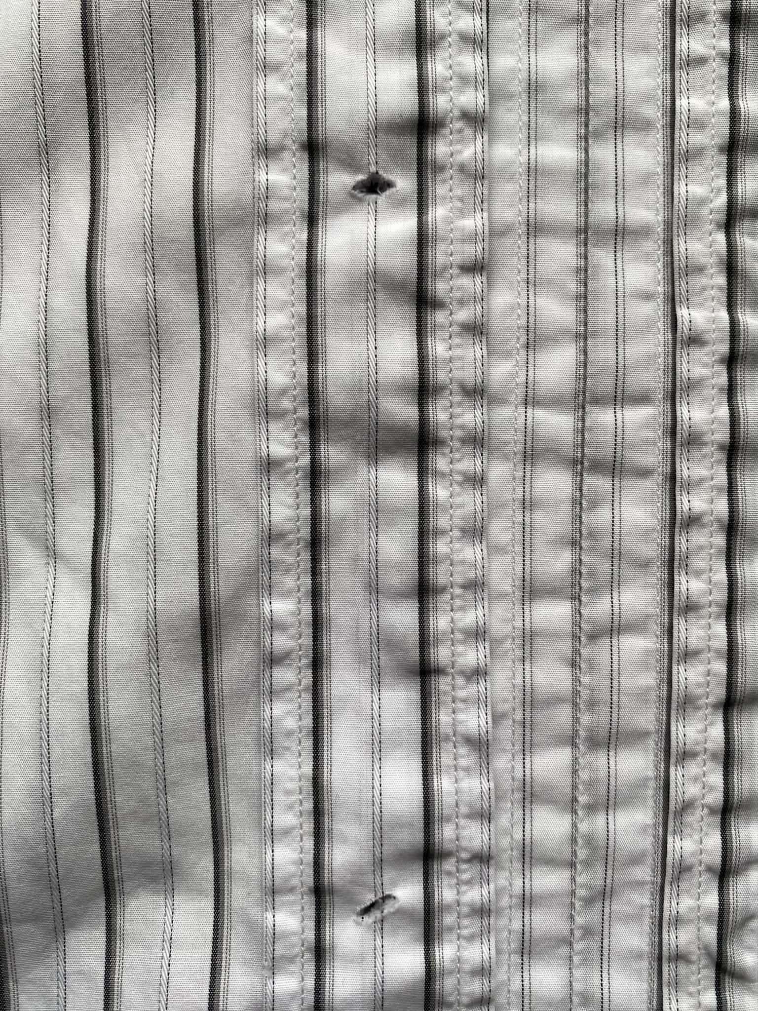 Gucci Gucci Striped Button Up Long Sleeve GC Logo No Buttons Size US M / EU 48-50 / 2 - 10 Thumbnail