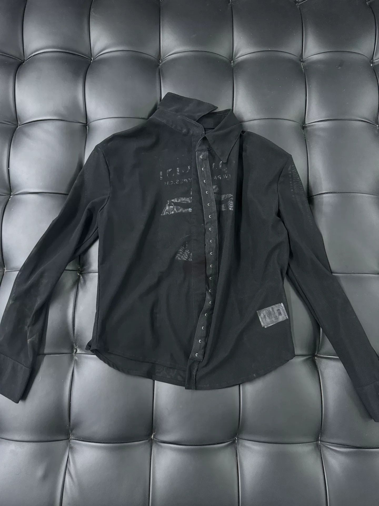 Japanese Brand Prototype Mesh Cross Print Shirt Size US L / EU 52-54 / 3 - 1 Thumbnail