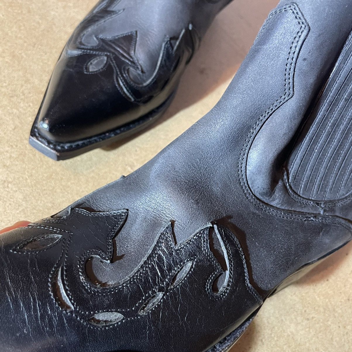 Sancho Boots Vintage Sancho Abarca Cowboy Boots Leather Size 38 Size US 6.5 / EU 39-40 - 12 Thumbnail