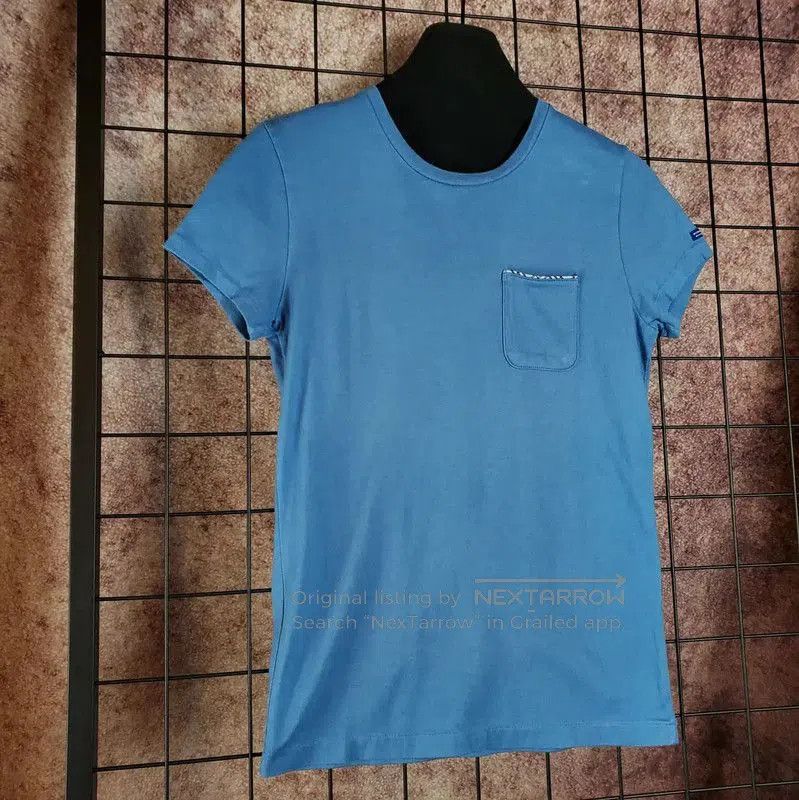 Burberry Burberry Blue Cotton Logo Short-Sleeve T-Shirt. Size M / US 6-8 / IT 42-44 - 2 Thumbnail