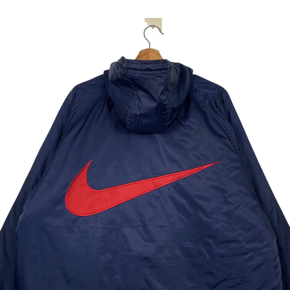 Nike Vintage 90s Nike Big Logo Long Jacket Size US L / EU 52-54 / 3 - 8 Thumbnail